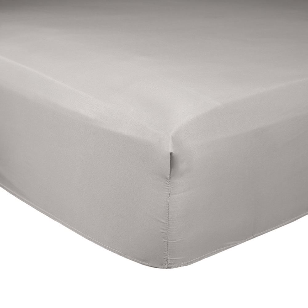 Lençol Com Elástico Solteiro 200 Fios Buona Fortuna - Cinza Prata