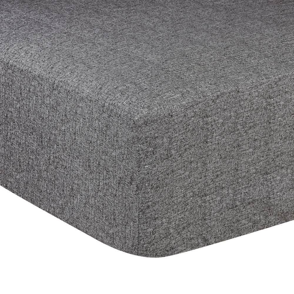 Lençol Solteiro Com Elástico Percal 100% Algodão Buona Fortuna 1 Pç - Textura Preto