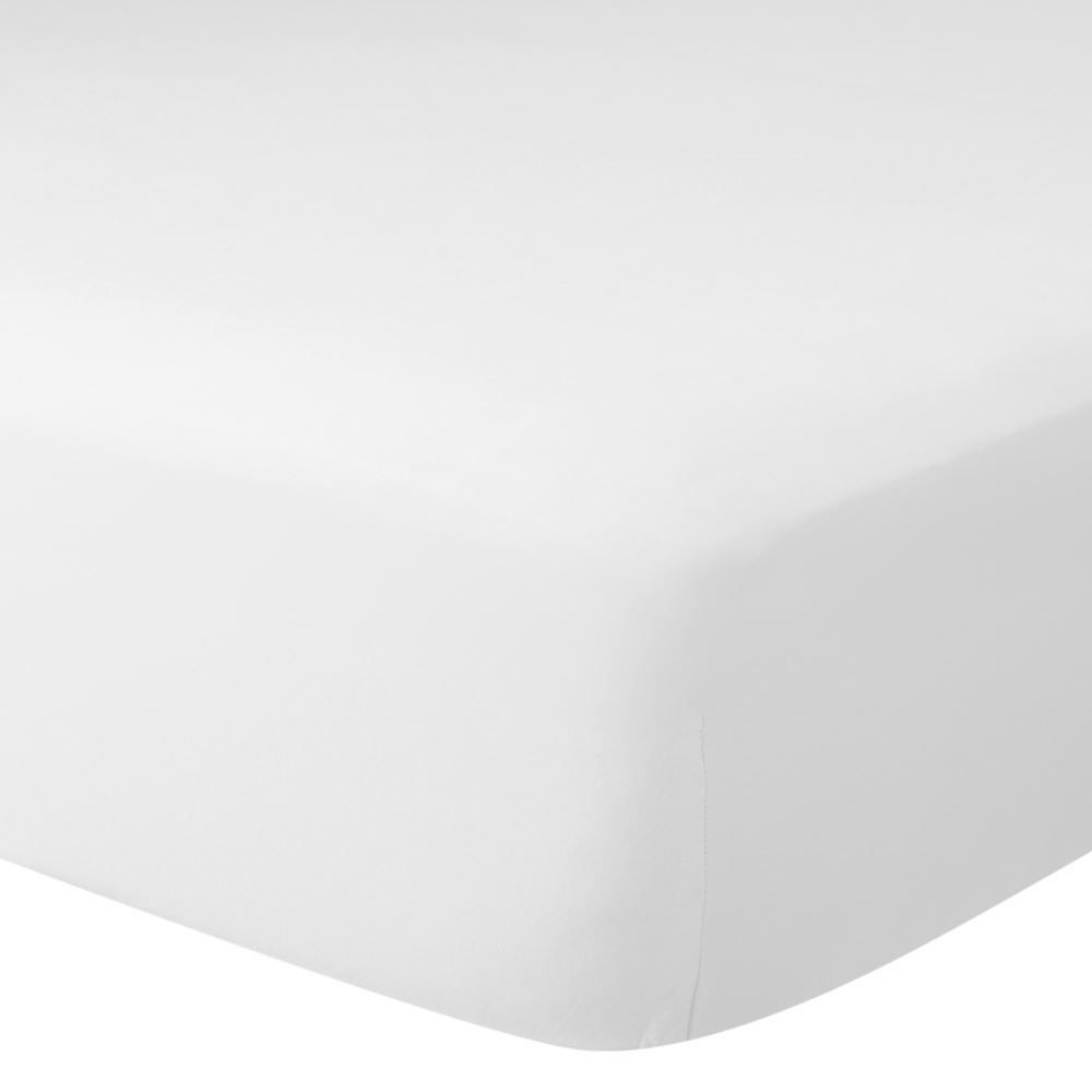 Lençol De Casal Percal 100% Algodão Liso Buona Fortuna - Branco Liso