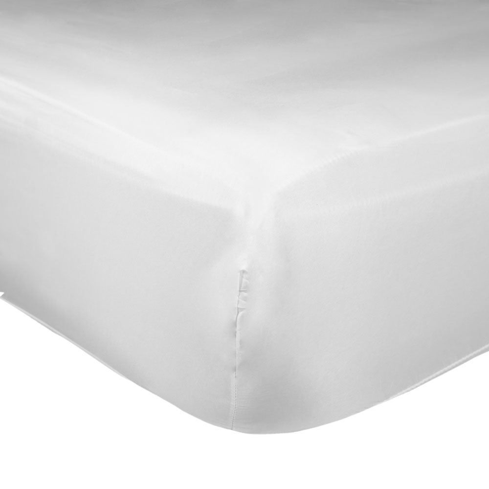 Lençol Queen Percal 100% Algodão Buona Fortuna  - Branco