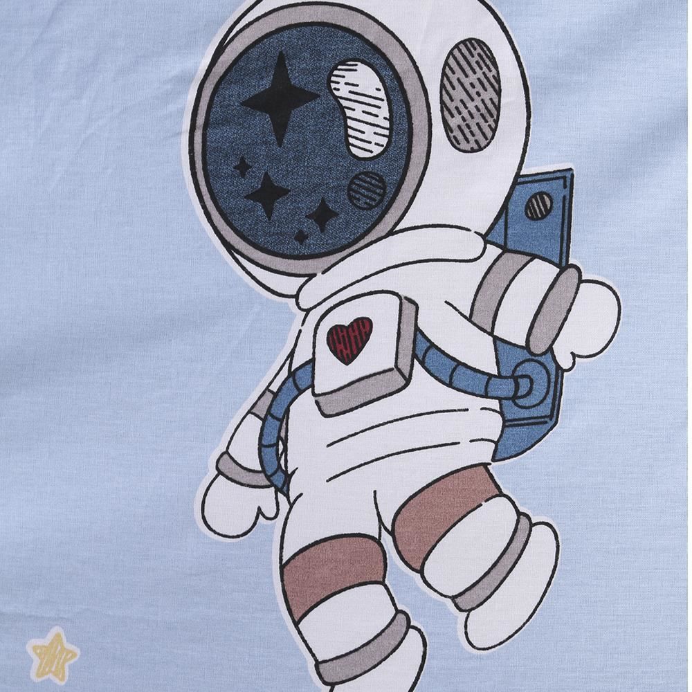 Lençol Solteiro Avulso Com Elástico Infantil Buona Fortuna - Astronauta