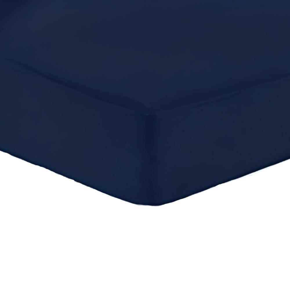 Lençol Solteiro King Com Elástico Havan Casa 1 Pç - Azul Marinho