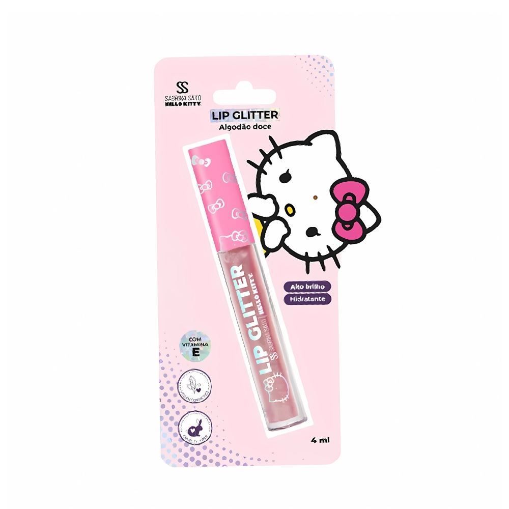 Lip Glitter Algodão Doce Hello Kitty Sabrina Sato - 4ml