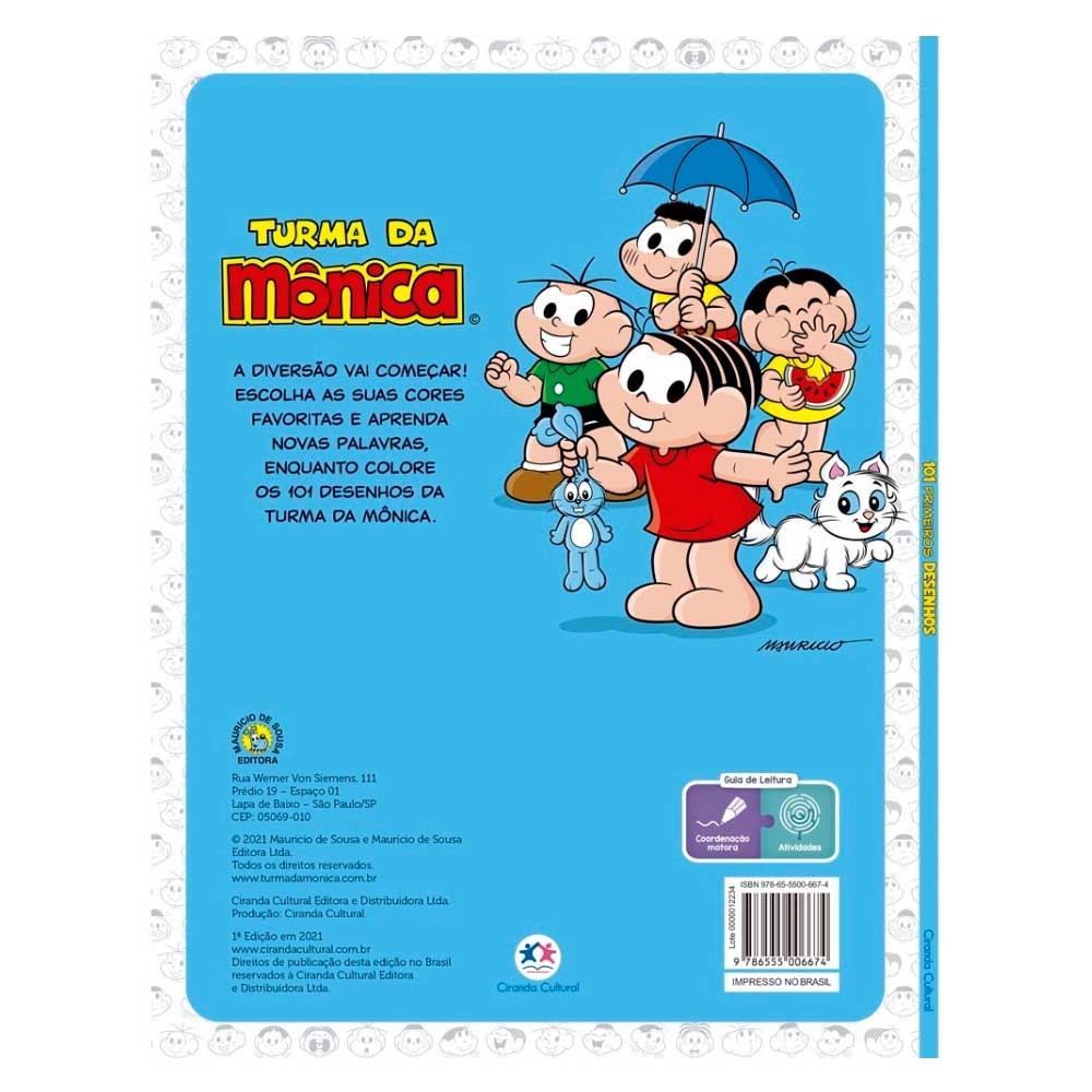 Livro 101 Primeiros Desenhos Turma Da Mônica - 9786555006674