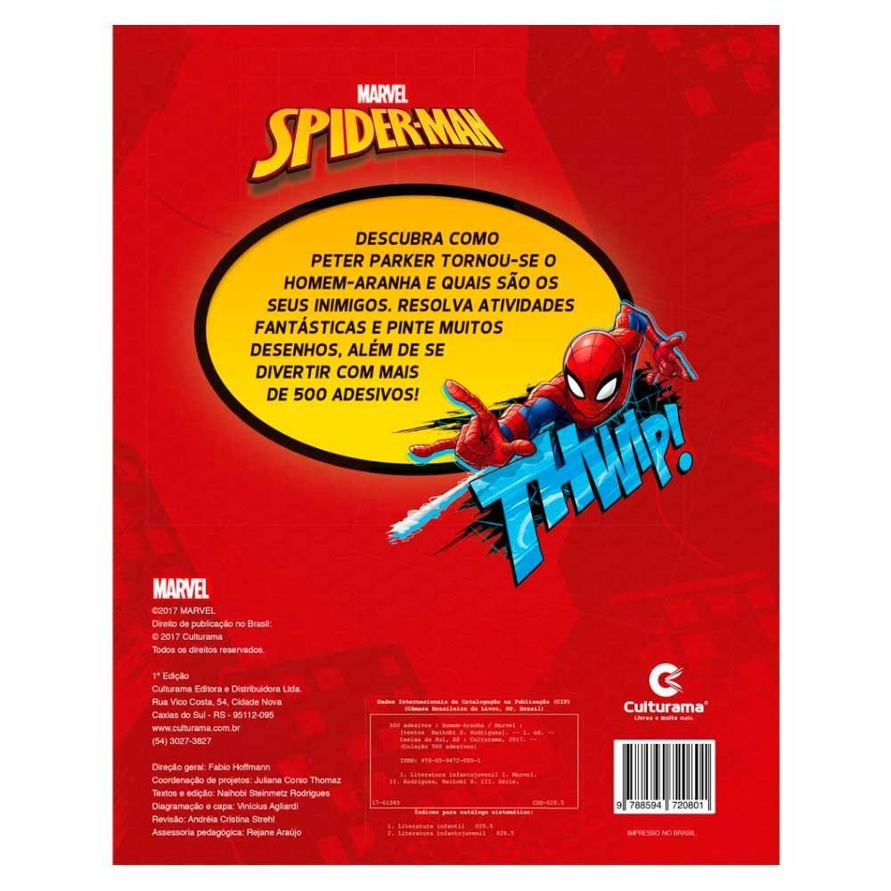 Livro 500 Adesivos Marvel Homem-Aranha Culturama - 020090301