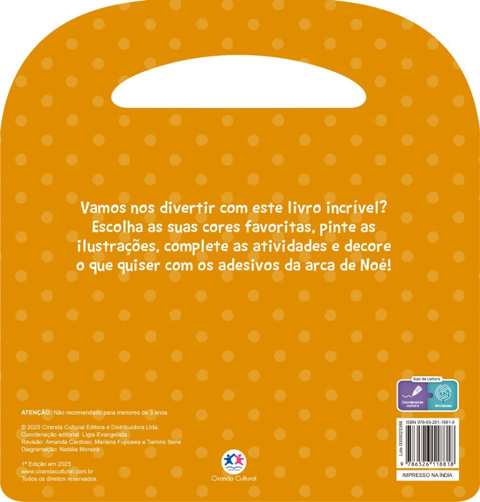 Livro a Arca de Noé - Atividades e Mais 50 Adesivos, Ciranda Cultural