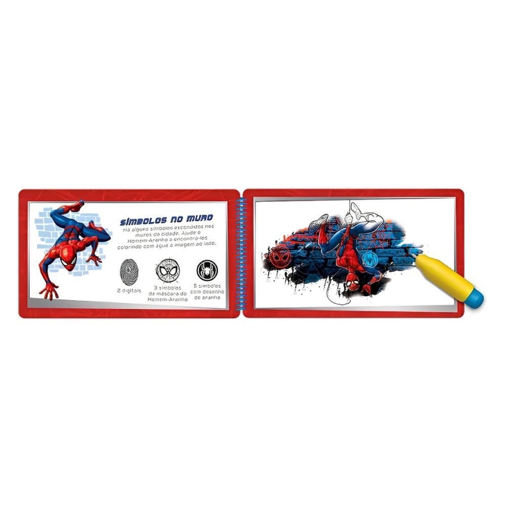 Livro Aquabook Homem-Aranha Culturama - Colore com água