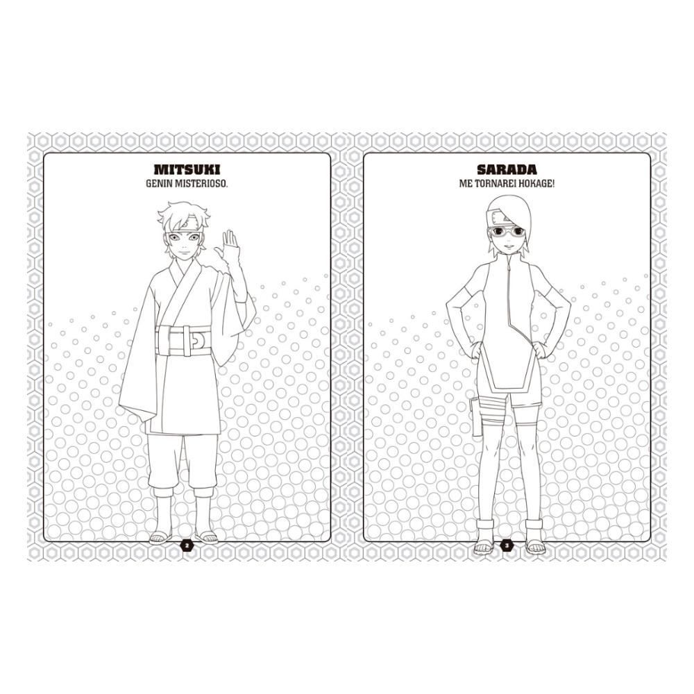 Livro Boruto com Giz de Cera Ciranda Cultural - Para colorir