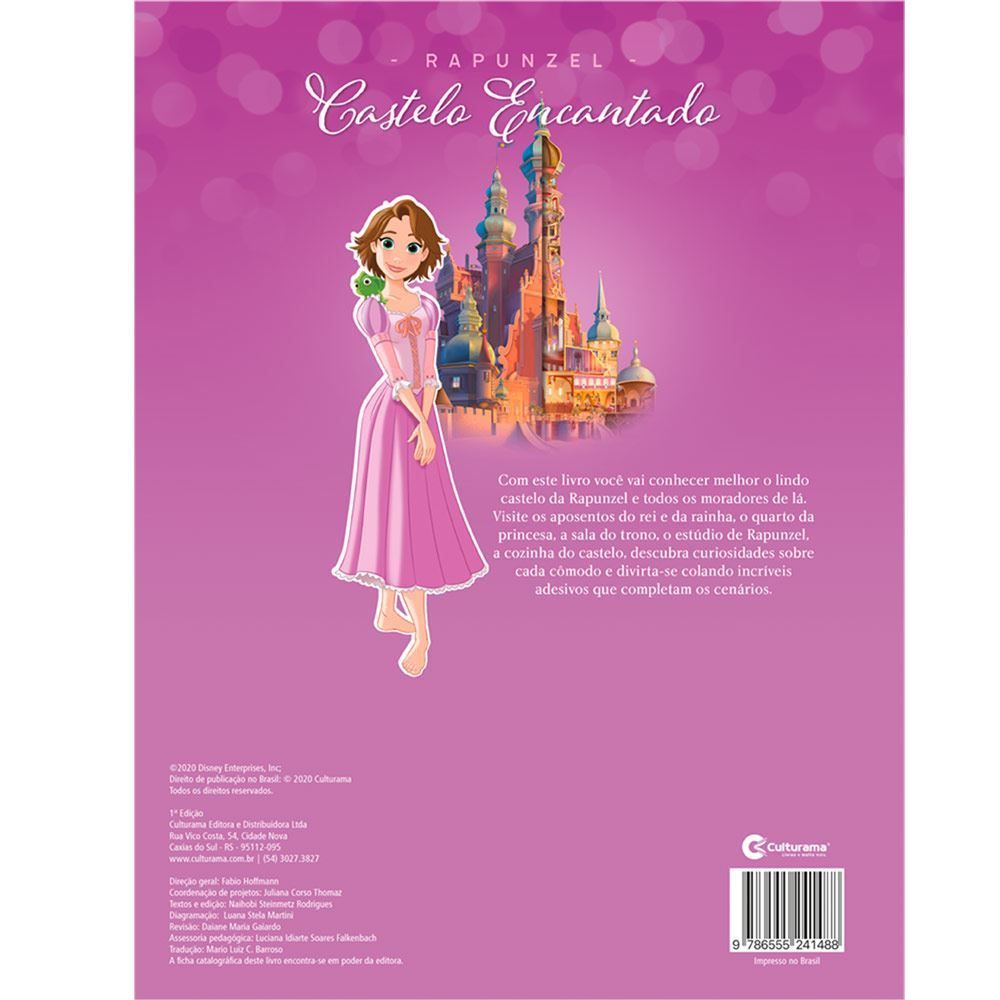Livro Castelo Encantado Disney Rapunzel Com Adesivos - Culturama