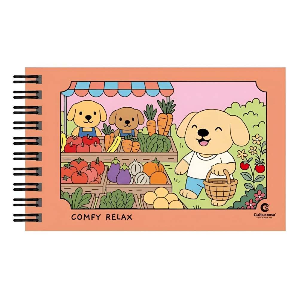 Livro Comfy Relax Laranja Capa Dura Culturama - Para Colorir