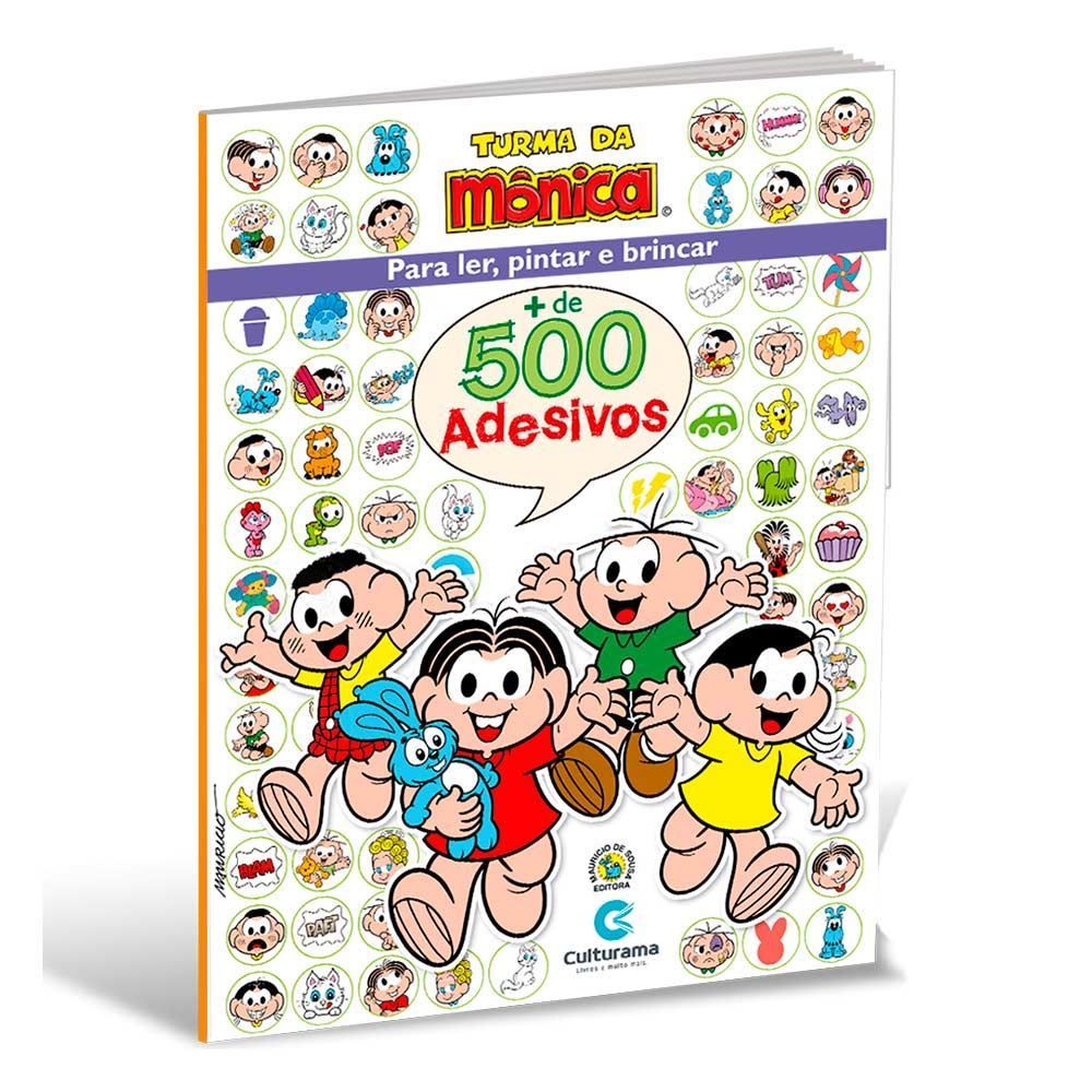 Livro De Atividades 500 Adesivos Turma Da Mônica - Culturama