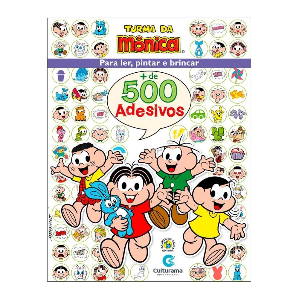 Livro De Atividades 500 Adesivos Turma Da Mônica - Culturama