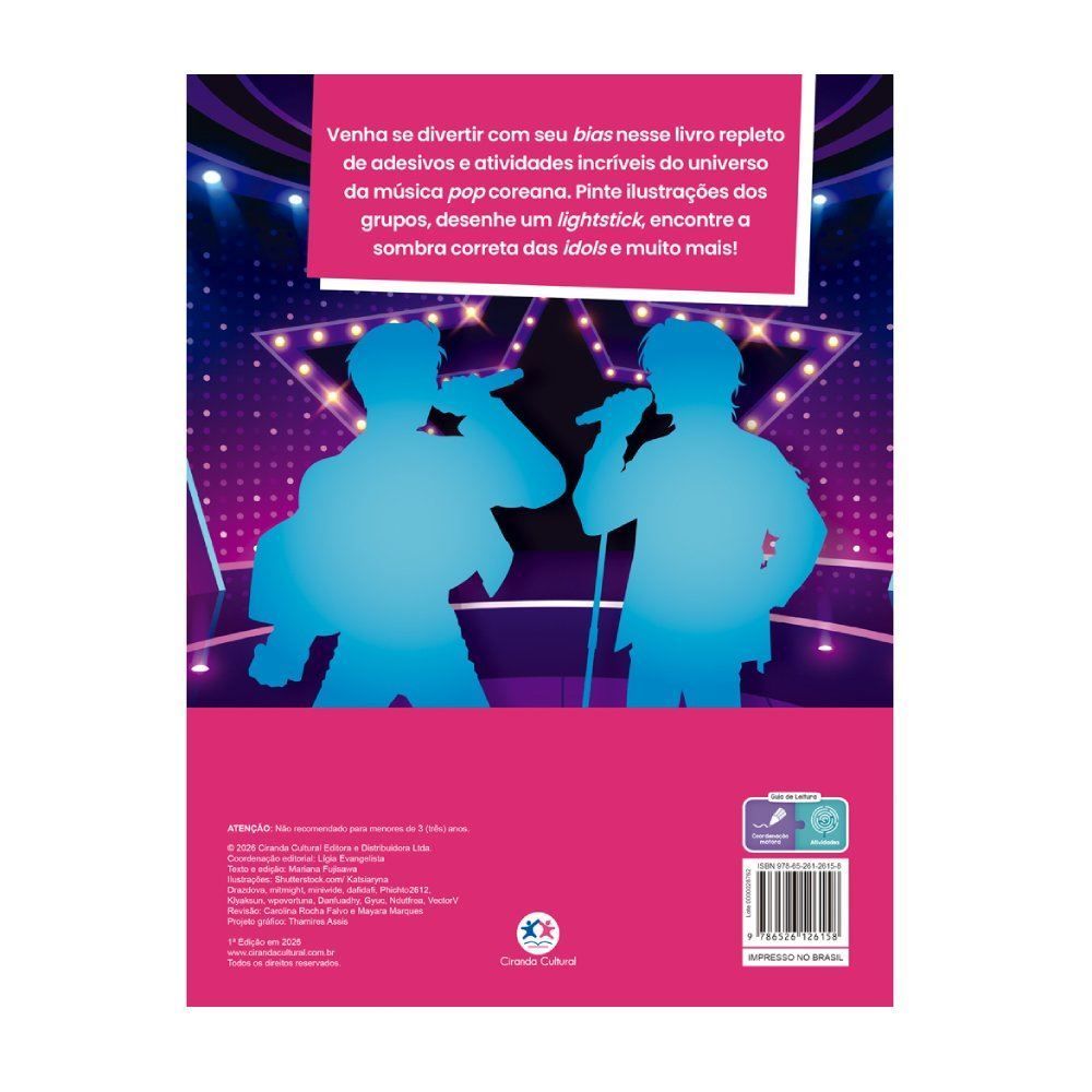 Livro Estrelas do K-Pop Atividades e Adesivos Ciranda Cultural
