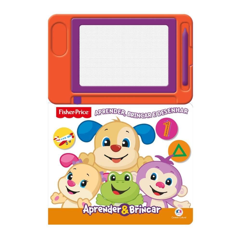 Livro Fisher Price Lousa Magnética Ciranda Cultural - Aprender E Desenhar