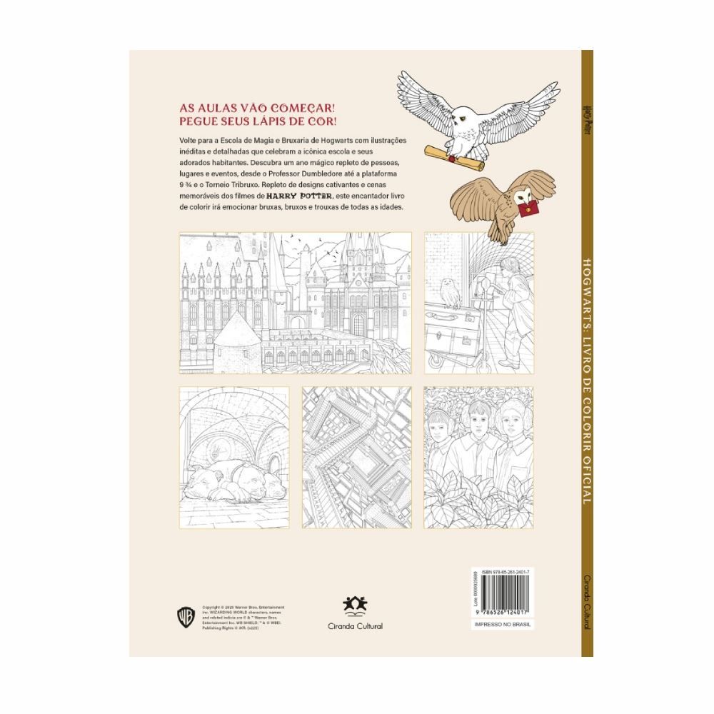 Livro Harry Potter Casas De Hogwarts Ciranda Cultural - Para Colorir