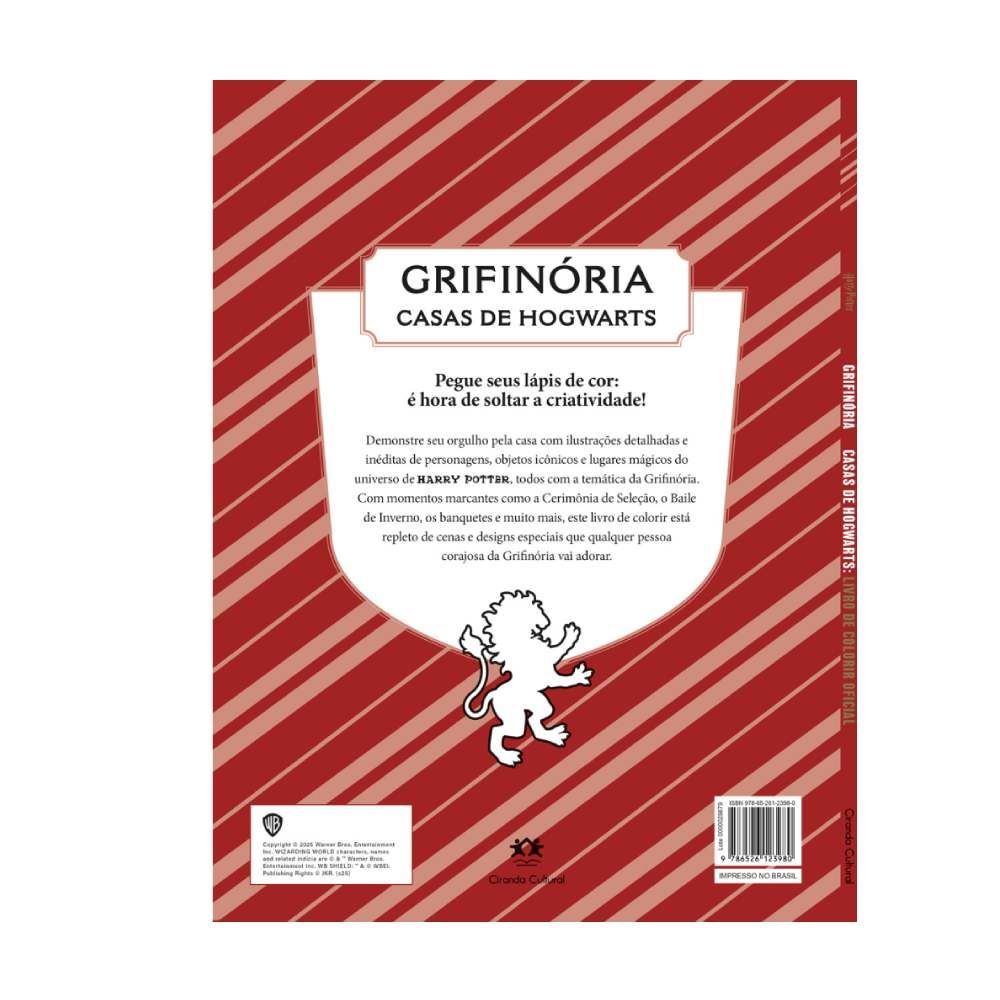 Livro Harry Potter Casas De Hogwarts Grifinória Ciranda Cultural - Para Colorir