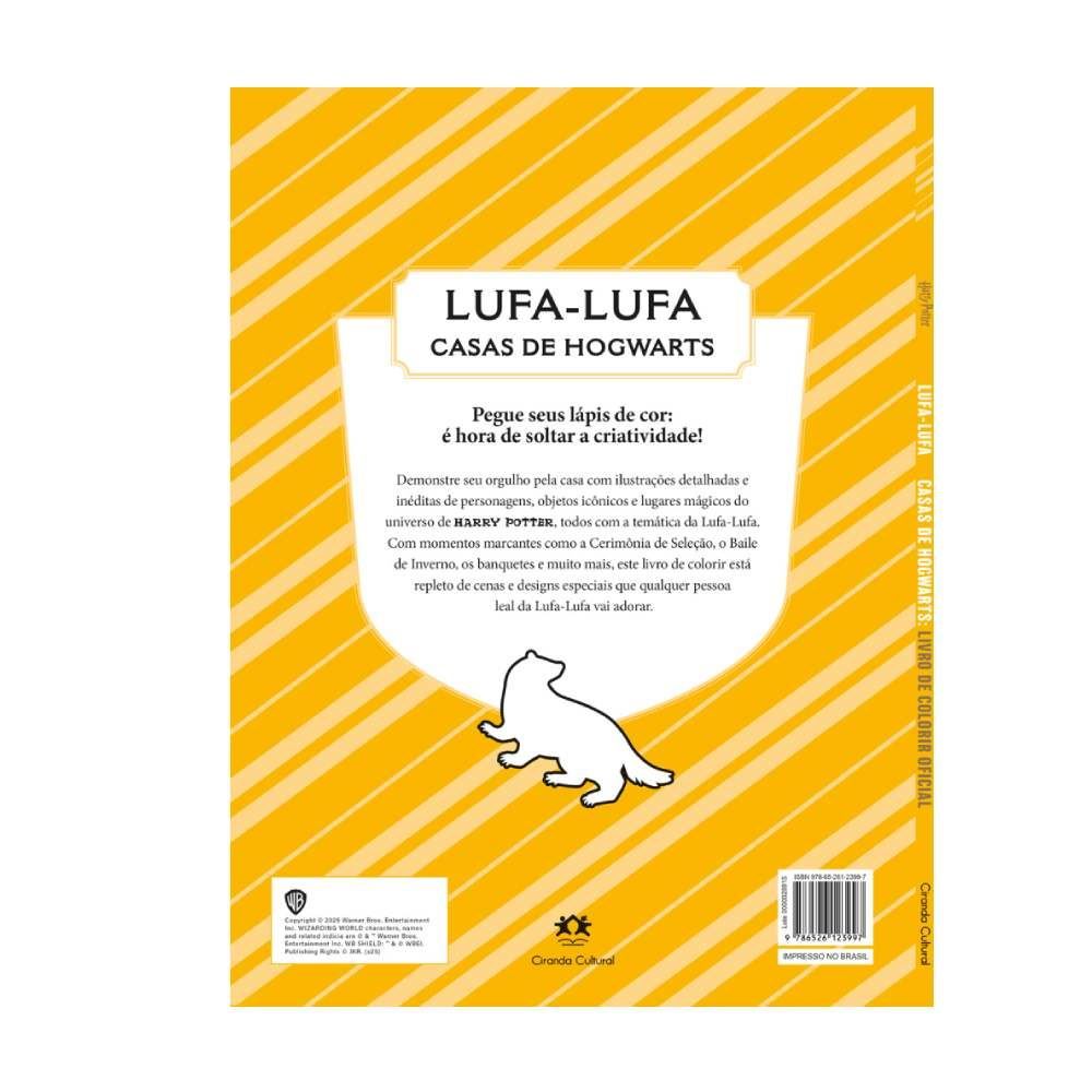 Livro Harry Potter Casas De Hogwarts Lufa-Lufa Ciranda Cultural - Para Colorir