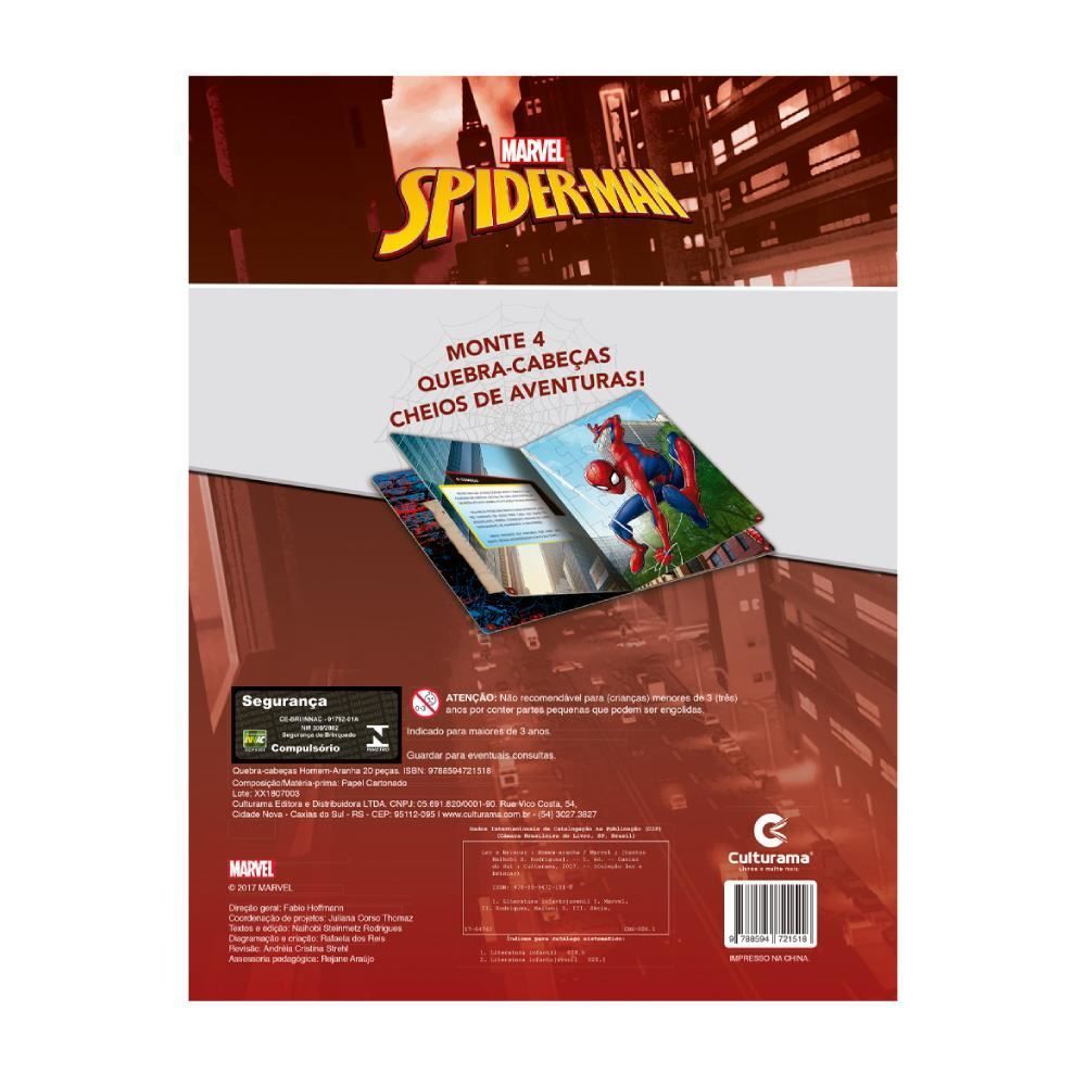Livro Ler E Brincar Homem-Aranha Marvel - Culturama