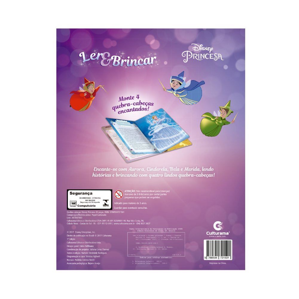 Livro Ler E Brincar Princesas Disney - Culturama