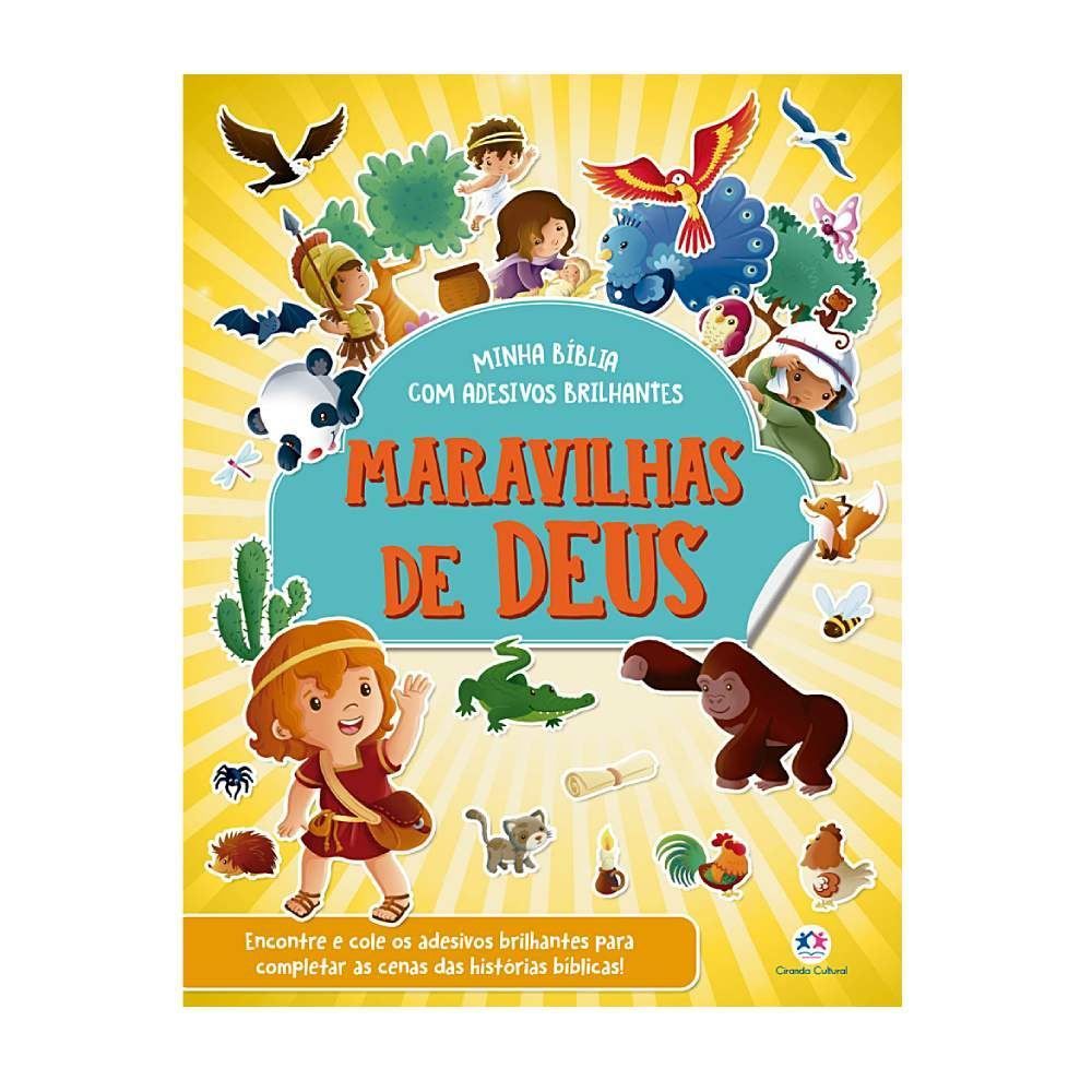 Livro Maravilhas de Deus - Bíblia com Adesivos Brilhantes Ciranda Cultural