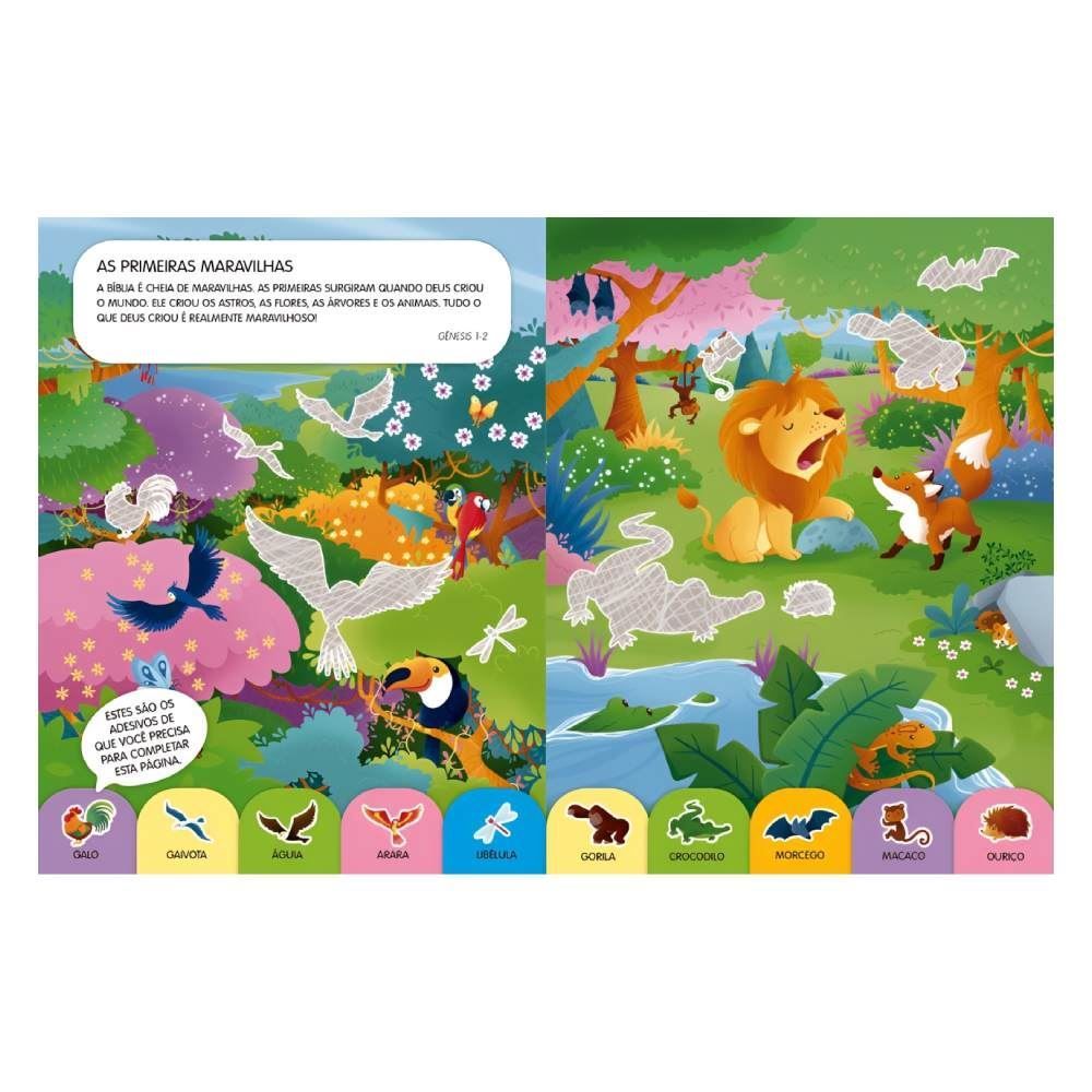 Livro Maravilhas de Deus - Bíblia com Adesivos Brilhantes Ciranda Cultural