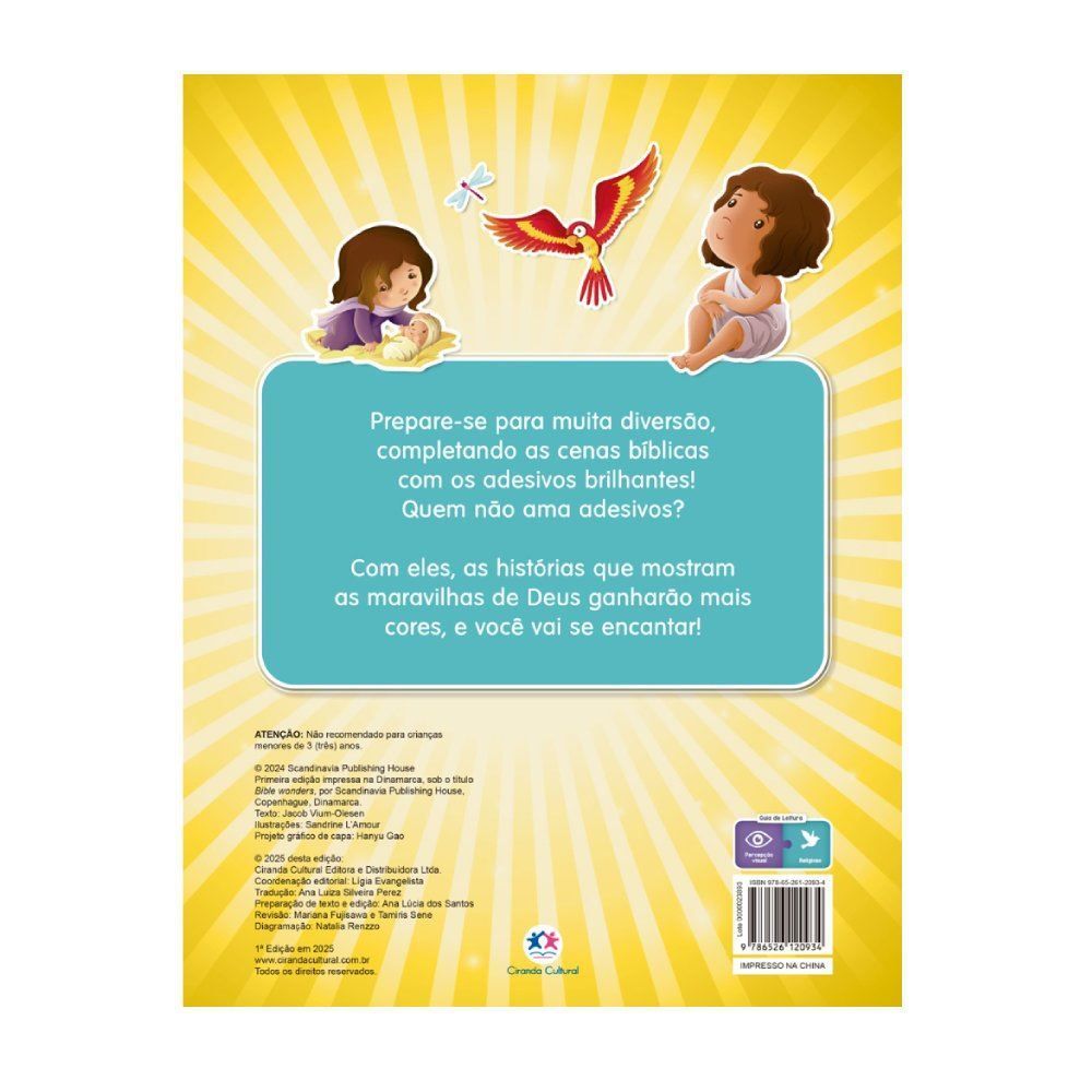 Livro Maravilhas de Deus - Bíblia com Adesivos Brilhantes Ciranda Cultural
