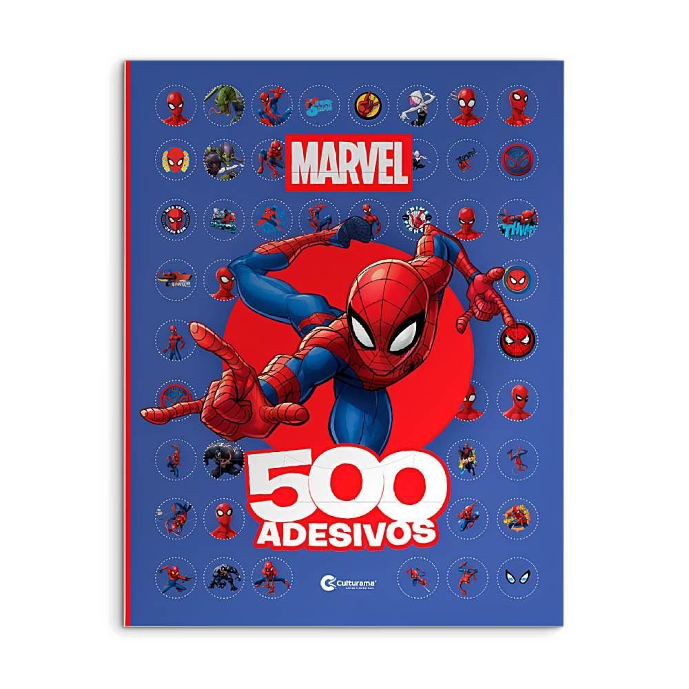 Livro 500 Adesivos Homem-Aranha Culturama - Marvel