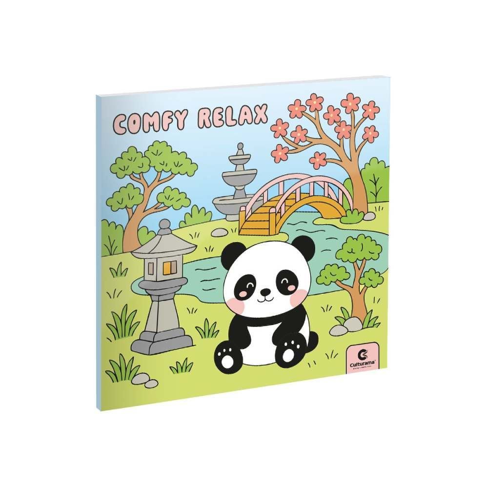 Livro Comfy Relax Pandinha Culturama - Para Colorir