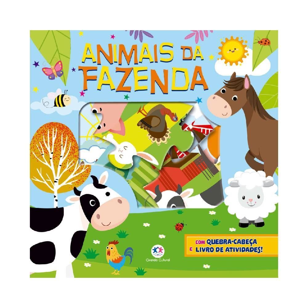 Livro Quebra Cabeça Animais Da Fazenda Ciranda Cultural - Colorido