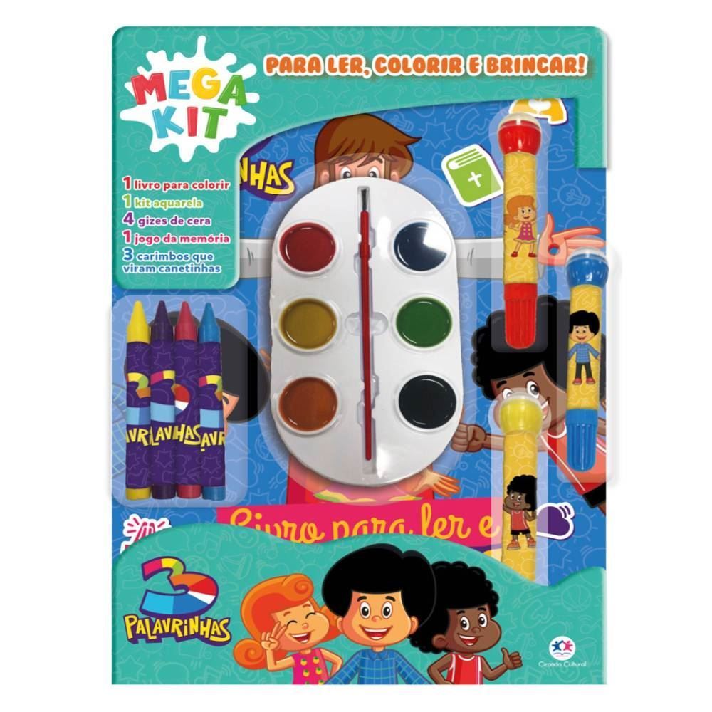 Livro Três Palavrinhas Ciranda Cultural - Ler E Colorir 