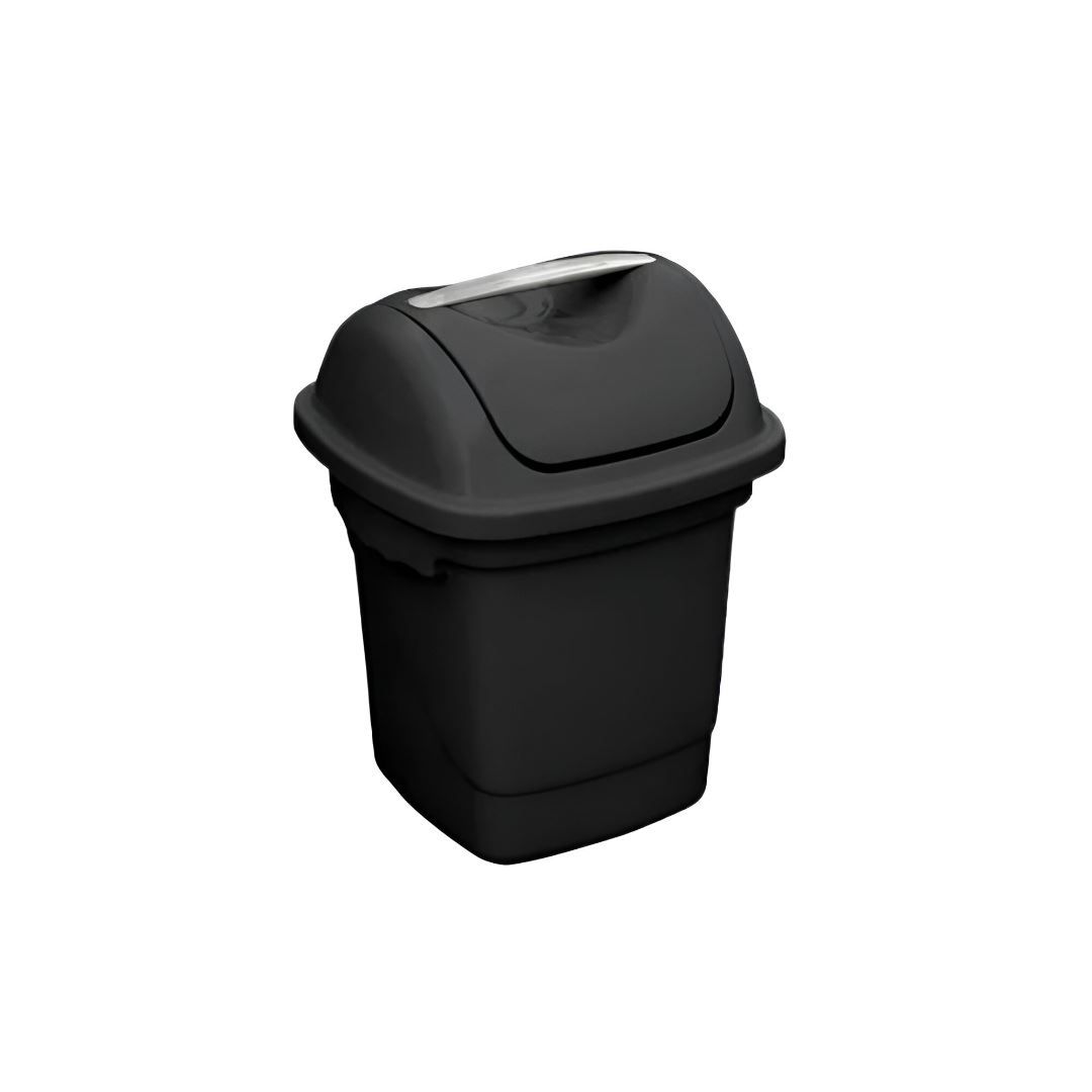 Lixeira Basculante Plasvale 10 Litros - Preto