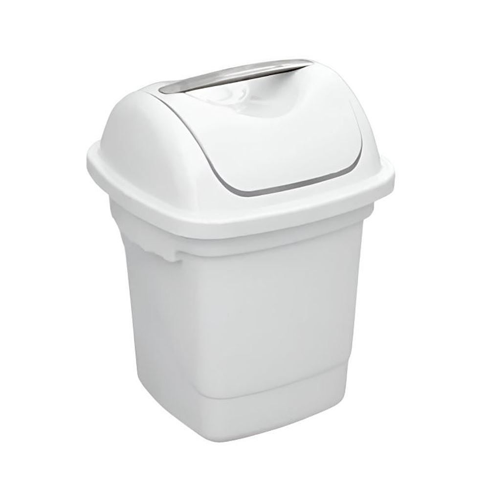 Lixeira Basculante Plasvale 10 Litros - Branco