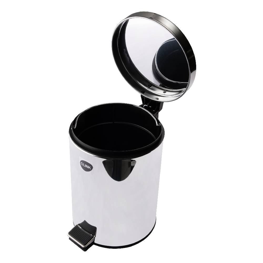 Lixeira Com Pedal Inox Clink 5 Litros - Inox