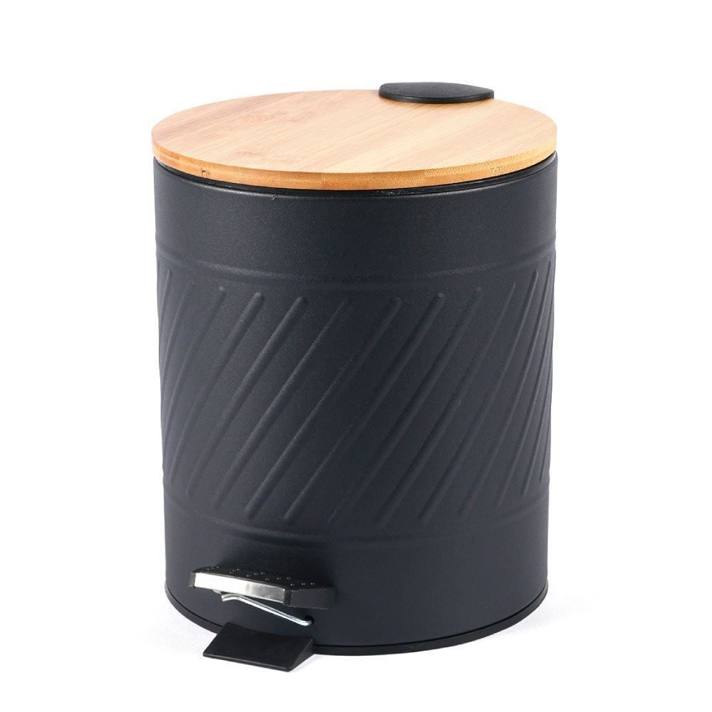 Lixeira Com Tampa De Bambu Kaybee - 5 Litros