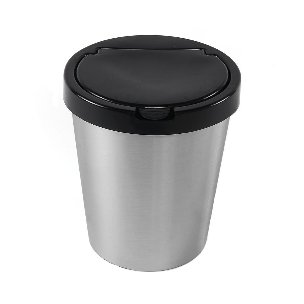 Lixeira Com Tampa Em Plástico Label Arqplast 10 Litros - Metalizada