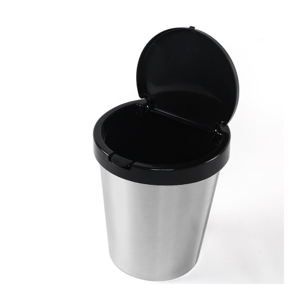 Lixeira Com Tampa Em Plástico Label Arqplast 10 Litros - Metalizada