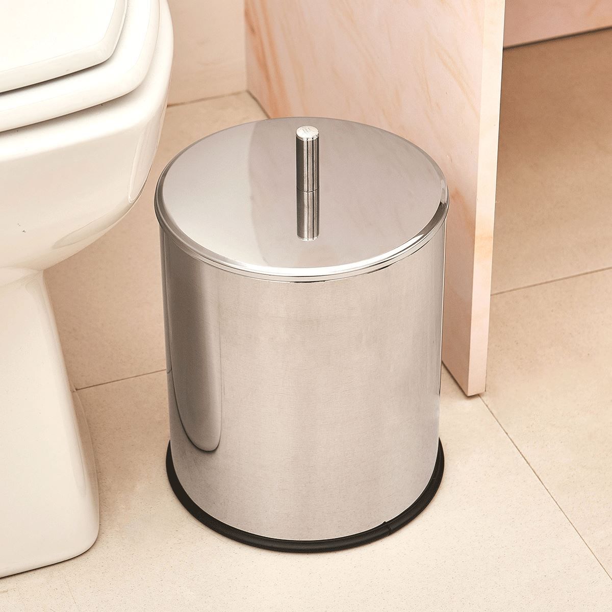 Lixeira Finecasa Classic 5 Litros - Prata