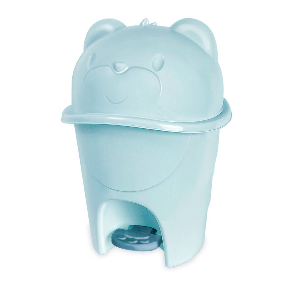 Lixeira Infantil C/ Pedal Fofura 6,5 Litros Havan Baby - Nevoa