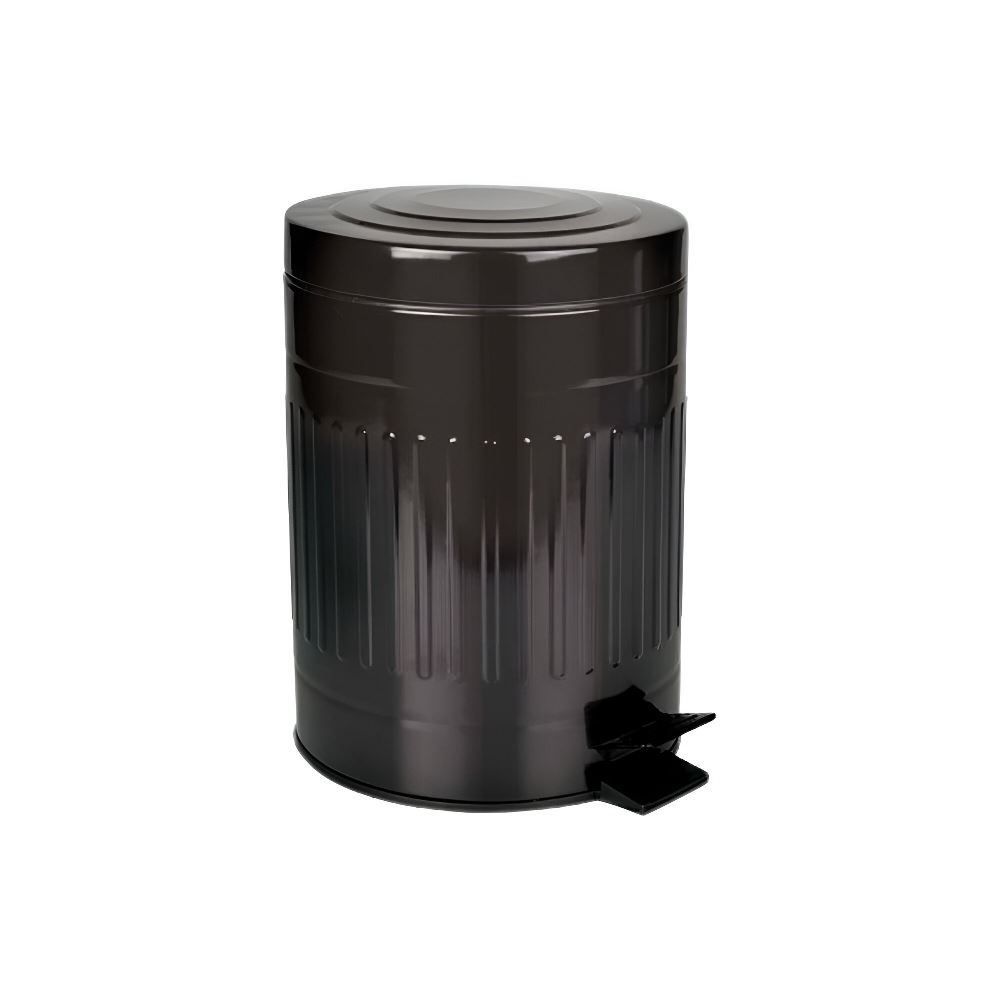 Lixeira Inox Retro Mor 5 Litros - Preto