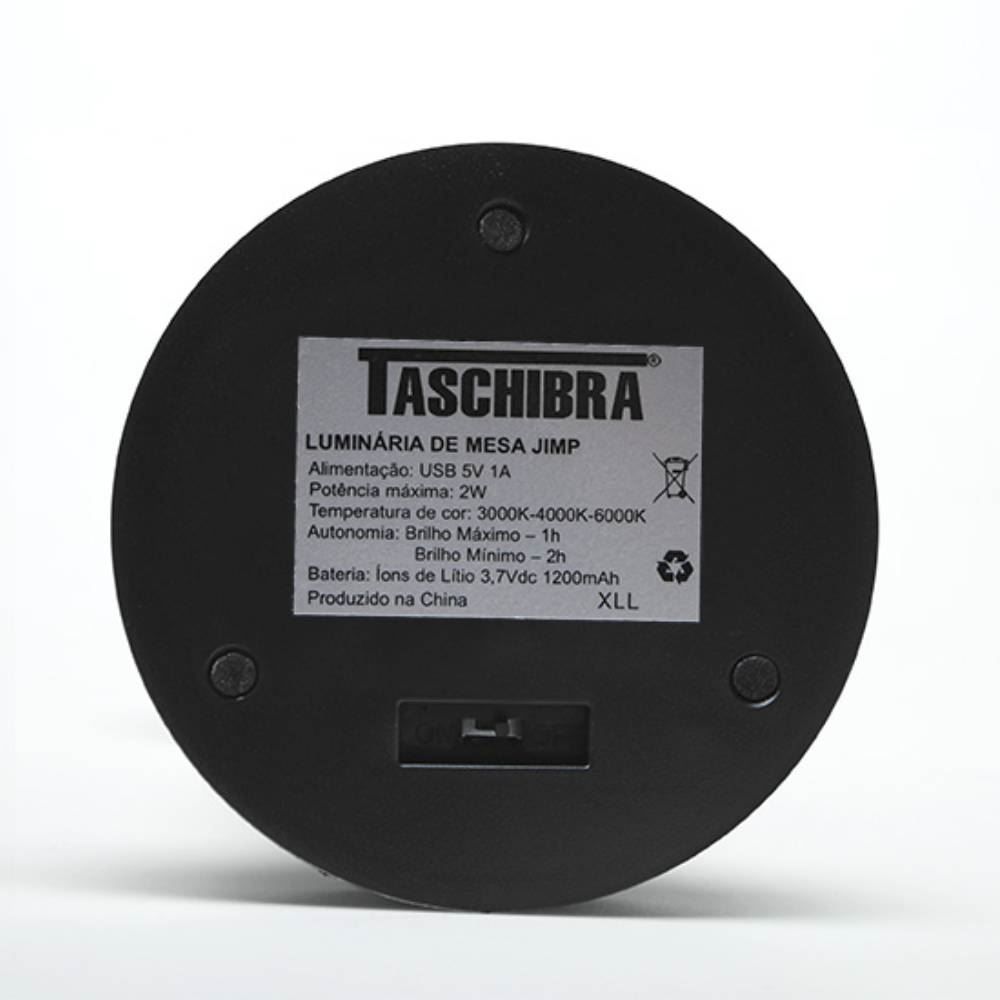 Luminária De Mesa Led Taschibra Jimp Recarregável - Branco