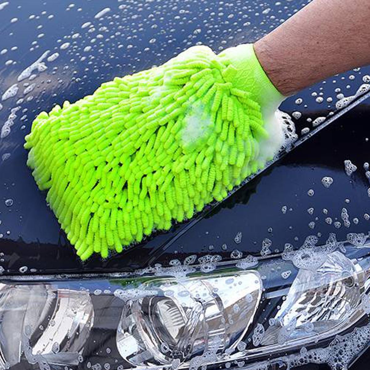 Luva De Microfibra Para Auto Luxcar - Verde