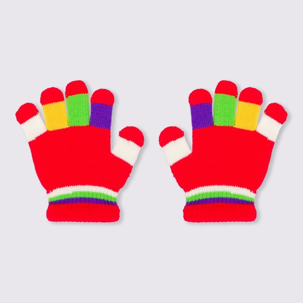 Luva Unissex 1 A 3 Anos Com Antiderrapante Yoyo Kids - VERMELHO U