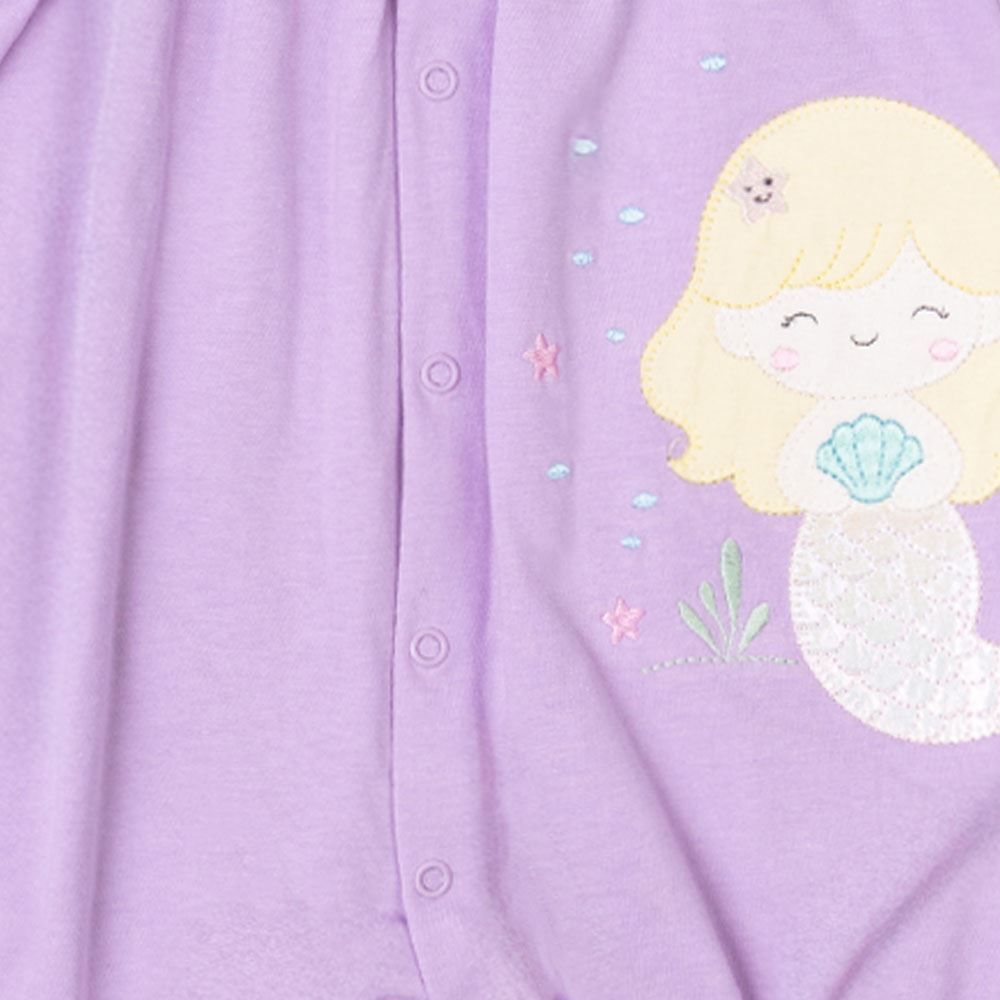 Macaquinho Bebê Menina Manga Curta Sereia Yoyo Baby