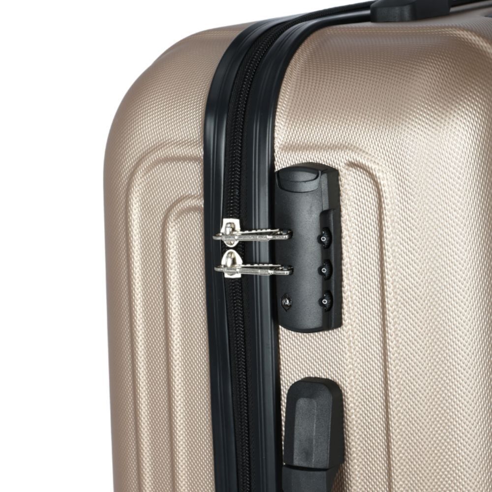 Mala De Viagem Grande Abs 360° Geneva Luxcel - Champanhe