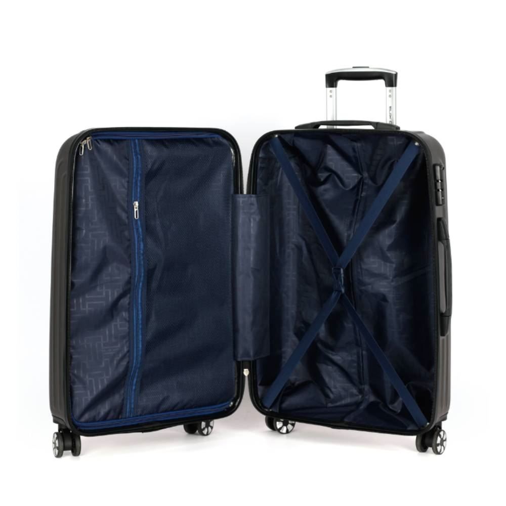 Mala De Viagem Média Abs 360° Geneva Polo King - Grafite