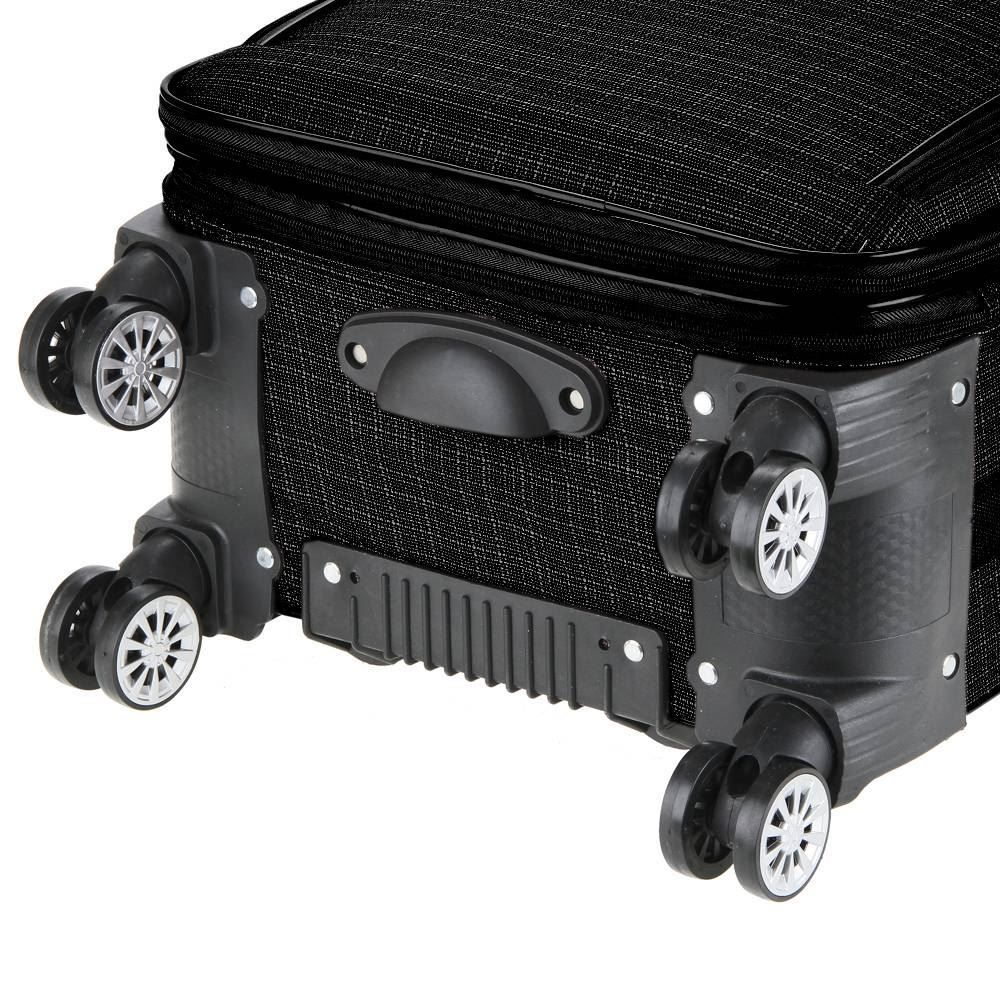 Mala De Viagem Média Em Tecido Conexão Tonin 1978 - Preto