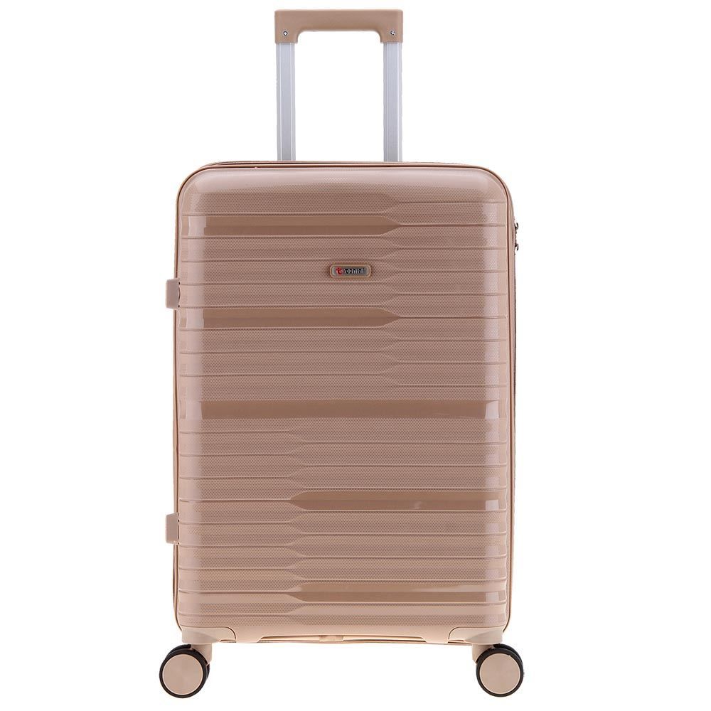 Mala de Viagem Média Giro 360° Plattinum 23Kg Tonin - Nude