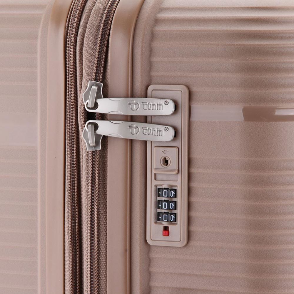 Mala de Viagem Média Giro 360° Plattinum 23Kg Tonin - Nude