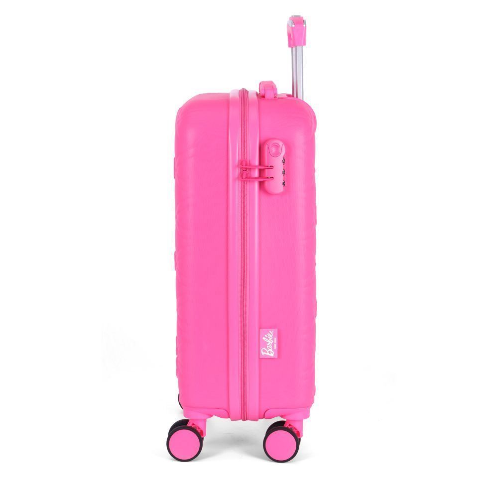 Mala Para Viagem De Bordo Abs 360° Barbie Luxcel  - Pink