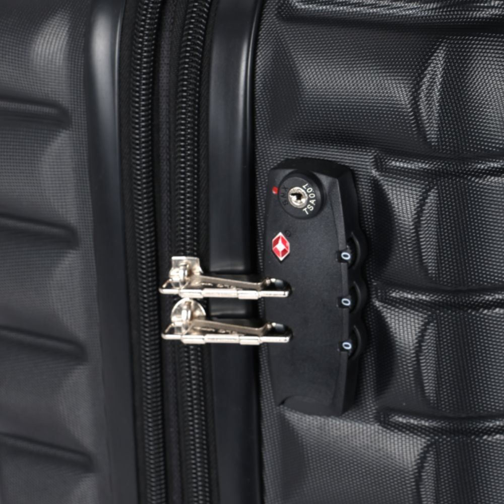 Mala Para Viagem De Bordo Abs 360° Expansível Trancoso Luxcel - Preto